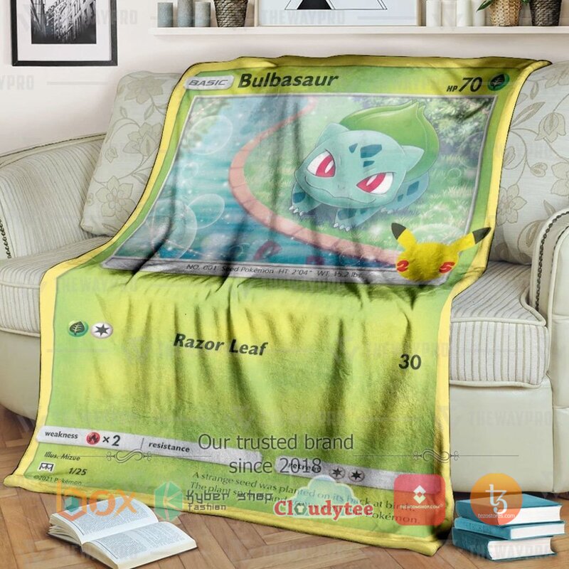 Pokemon Bulbasaur Mcdonald Collection 2021 Blanket Pokemon Bulbasaur Mcdonald Collection 2021 Blanket