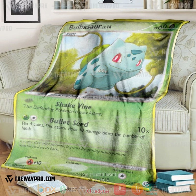 Pokemon Bulbasaur Secret Wonders Soft Blanket Pokemon Bulbasaur Secret Wonders Soft Blanket