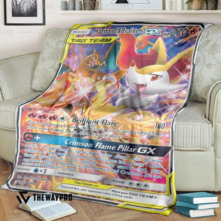 Pokemon Charizard And Braixen Gx Bedding Set And Quilt Blanket Pokemon Charizard And Braixen Gx Bedding Set And Quilt Blanket