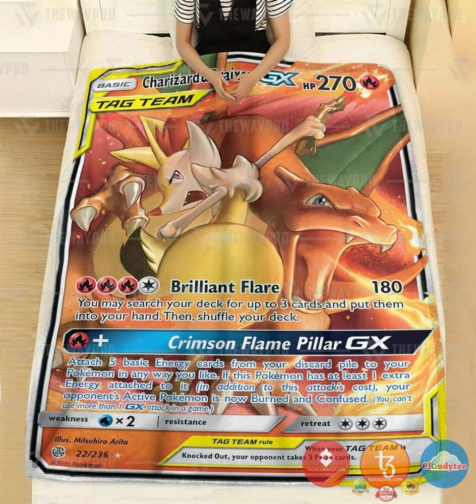 Pokemon-Charizard-Braixen-Gx-Cosmic-Eclipse-Blanket-1
