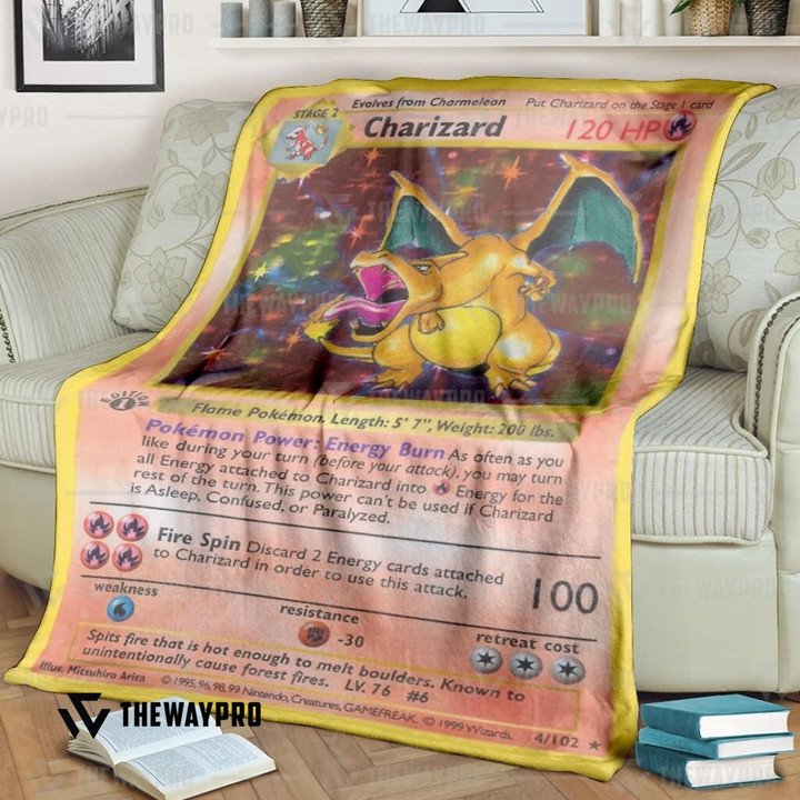 Pokemon Charizard Card Bedding Set And Quilt Blanket Pokemon Charizard Card Bedding Set And Quilt Blanket