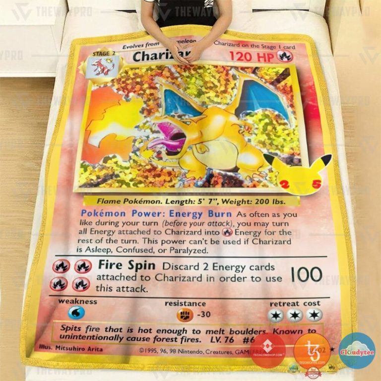 Pokemon-Charizard-Celebrations-Holo-Blanket-1