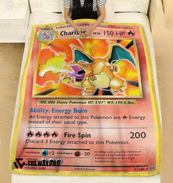 Pokemon-Charizard-Evolutions-Bedding-Set-And-Quilt-Blanket-1