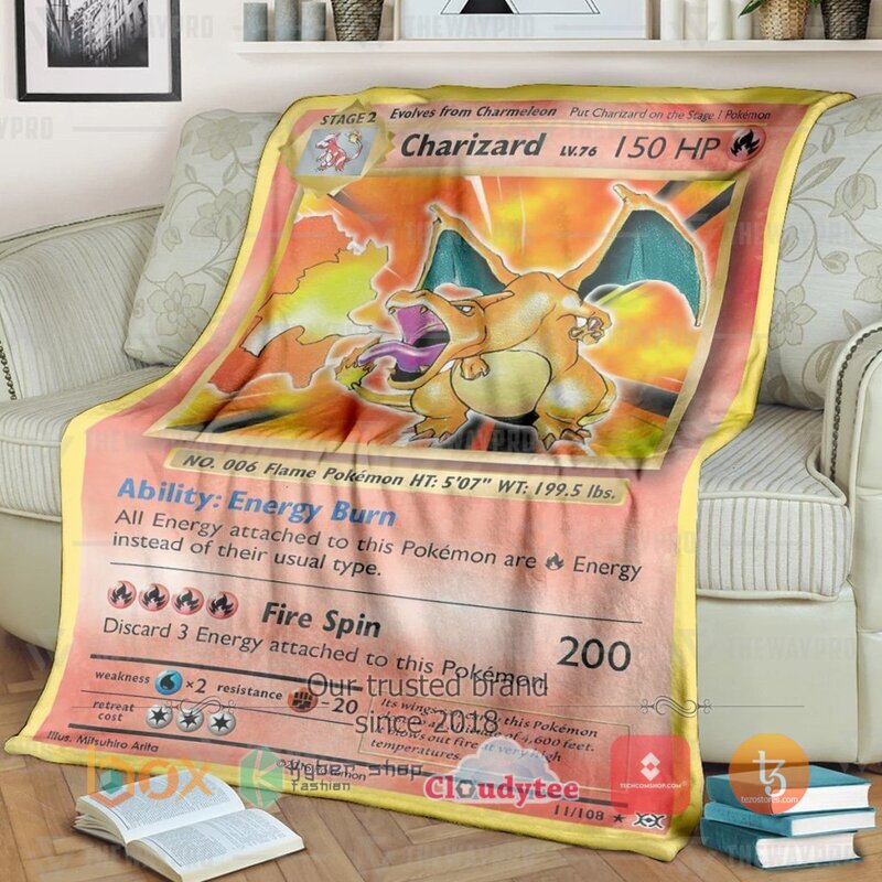 Pokemon Charizard Evolutions Blanket 3 Pokemon Charizard Evolutions Blanket 3