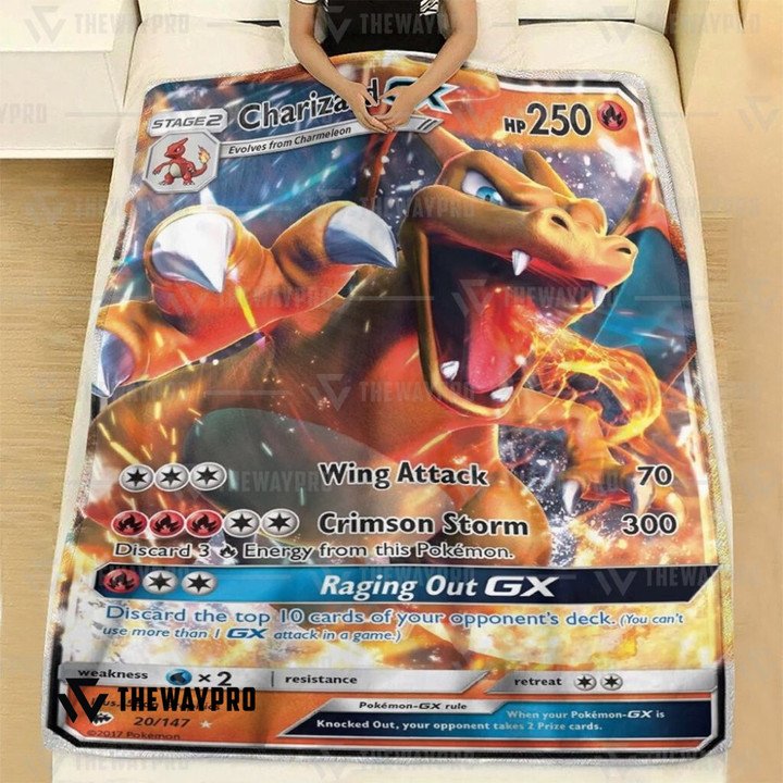 Pokemon-Charizard-Gx-Bedding-Set-And-Quilt-Blanket-1