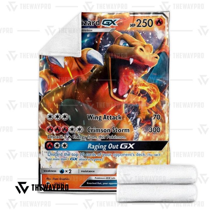 Pokemon-Charizard-Gx-Bedding-Set-And-Quilt-Blanket-2
