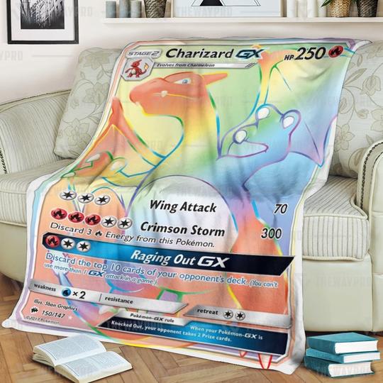 Pokemon-Charizard-Gx-Blanket-Rug-Tumbler-3