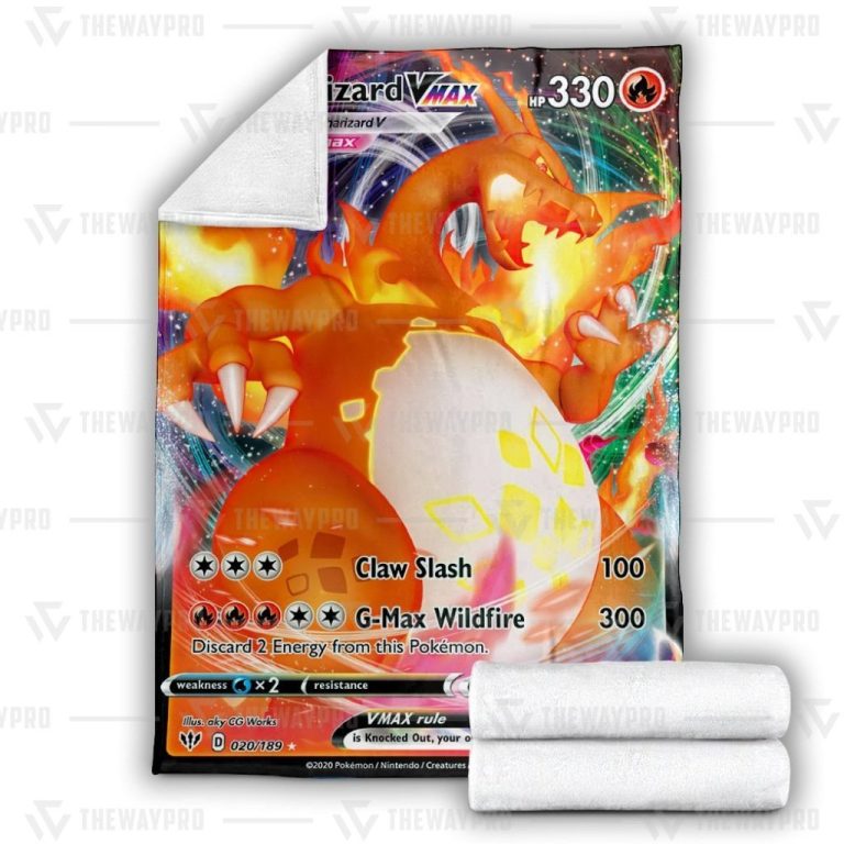 Pokemon-Charizard-Vmax-Darkness-Ablaze-Blanket-2-1