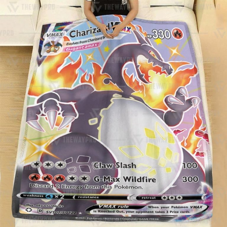 Pokemon-Charizard-Vmax-Shining-Fates-Soft-Blanket-1