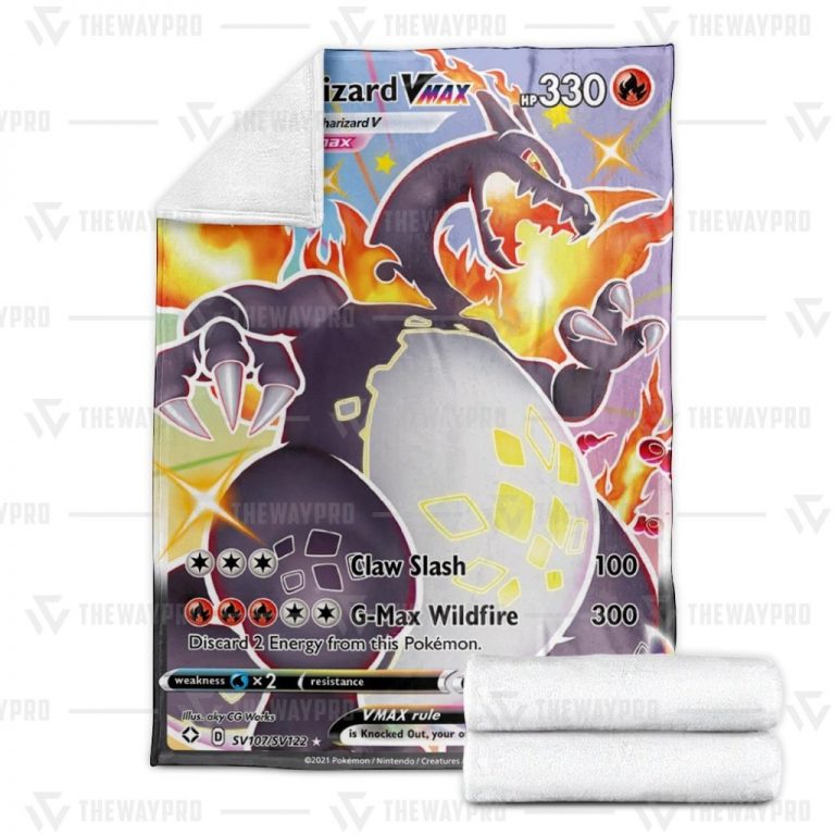 Pokemon-Charizard-Vmax-Shining-Fates-Soft-Blanket-2