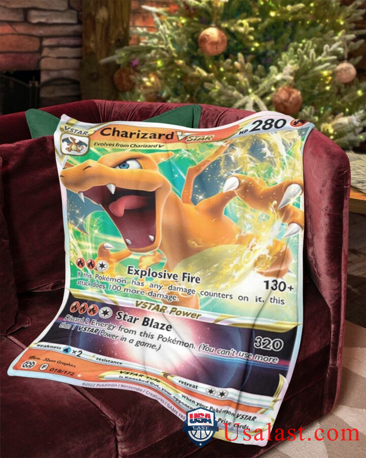 Pokemon-Charizard-Vstar-Fleece-Blanket-1