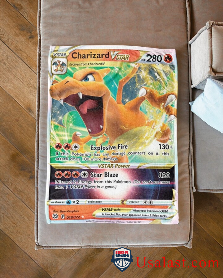 Pokemon-Charizard-Vstar-Fleece-Blanket-2