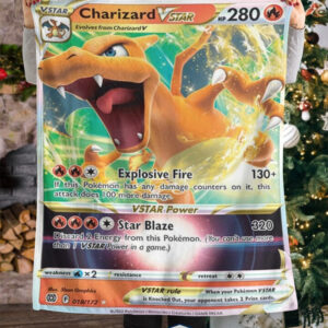 Pokemon Charizard Vstar Fleece Blanket