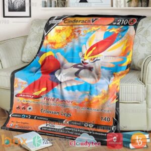 Pokemon Cinderace V Shining Fates Blanket 2