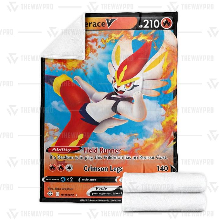 Pokemon-Cinderace-V-Shining-Fates-Soft-Blanket-3