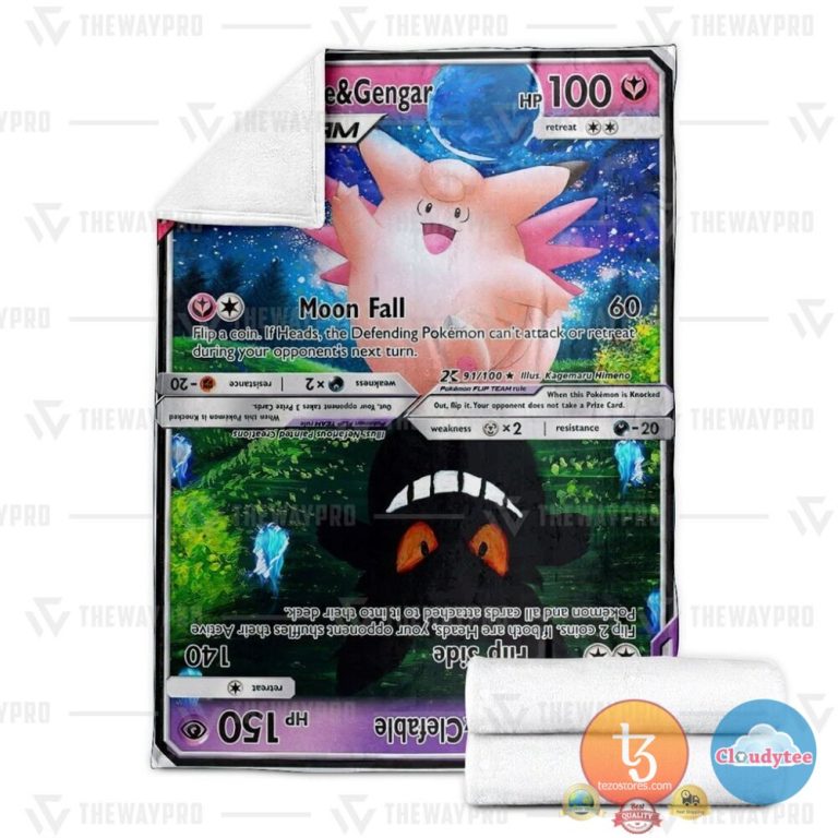 Pokemon-Clefable-And-Gengar-Flip-Team-Blanket-2