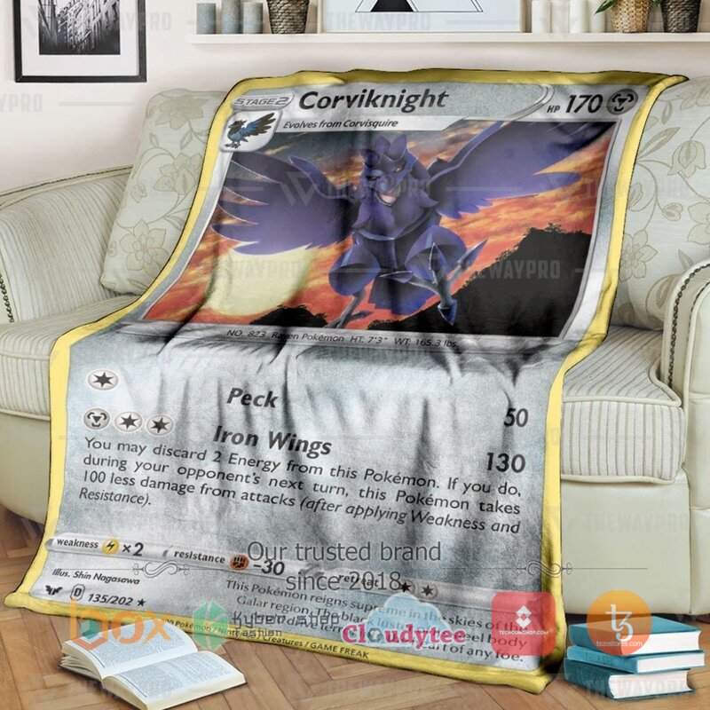 Pokemon Corviknight Blanket 2 Pokemon Corviknight Blanket 2