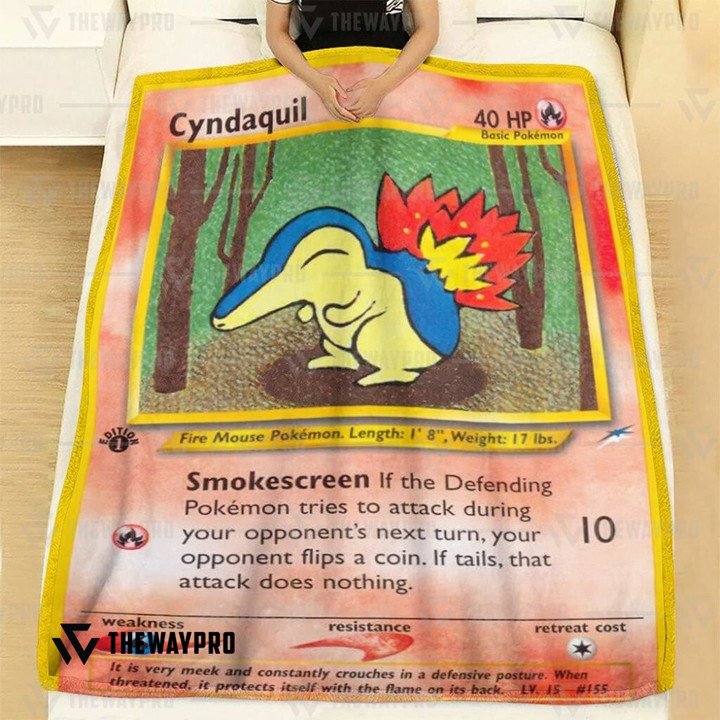 Pokemon-Cyndaquil-1St-Edition-Smokescreen-Bedding-Set-And-Quilt-Blanket-1