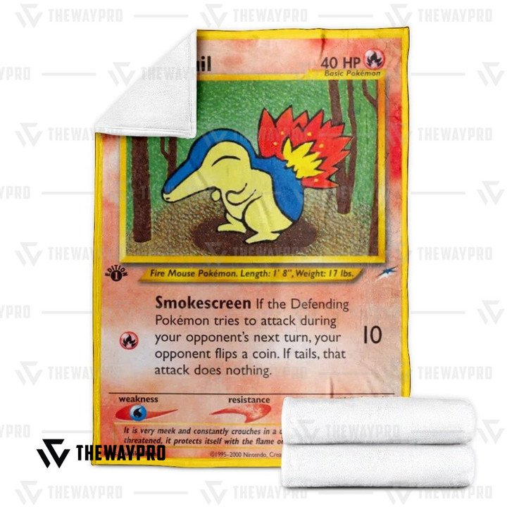 Pokemon-Cyndaquil-1St-Edition-Smokescreen-Bedding-Set-And-Quilt-Blanket-2