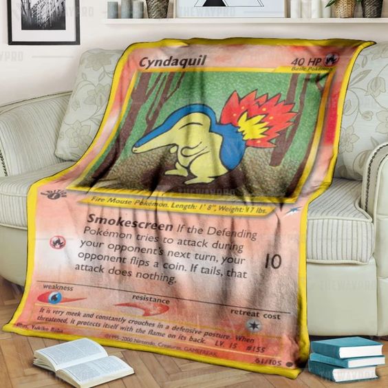 Pokemon-Cyndaquil-1St-Edition-Smokescreen-Soft-Blanket-3