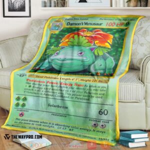 Pokemon Damons Venusaur First Edition Soft Blanket