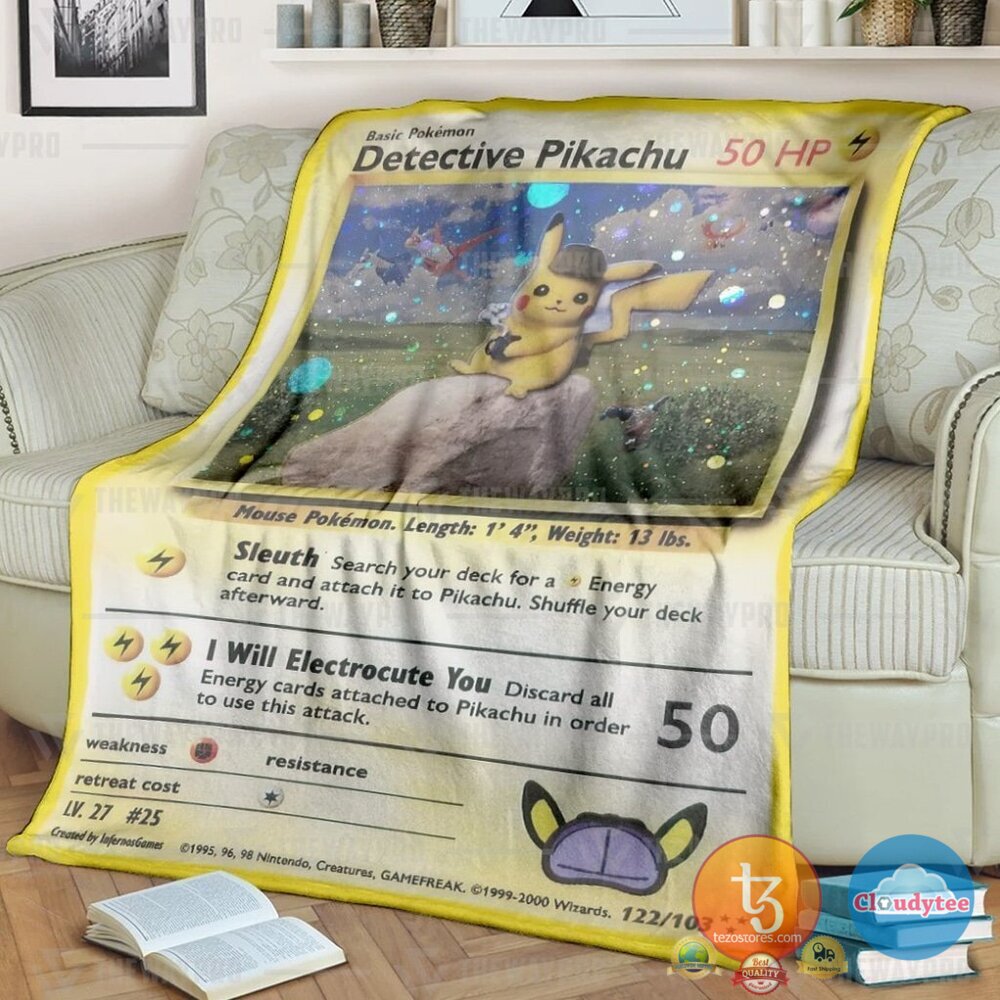 Pokemon Detective Pikachu Blanket 3 Pokemon Detective Pikachu Blanket 3