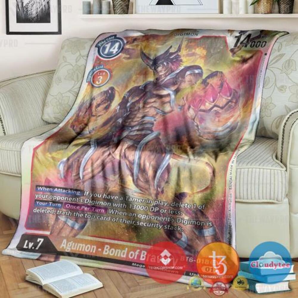 Pokemon Digimon Agumon Bond Of Bravery Soft Blanket Pokemon Digimon Agumon Bond Of Bravery Soft Blanket