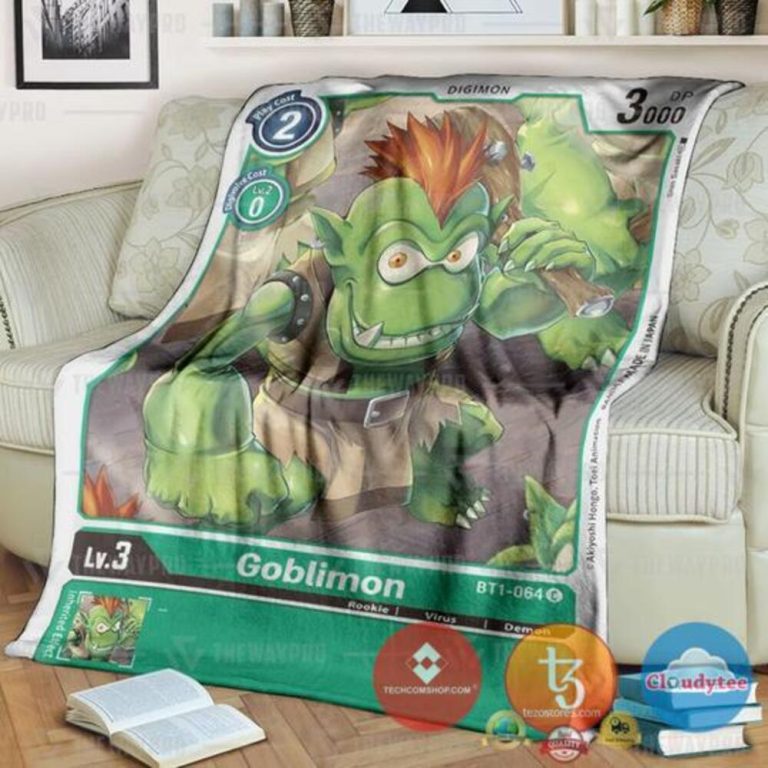 Pokemon-Digimon-Goblimon-Soft-Blanket-1