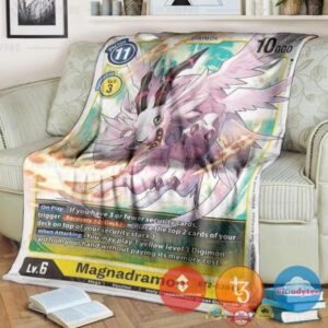 Pokemon Digimon Magnadramon Soft Blanket