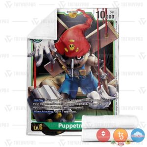Pokemon Digimon Puppetmon Soft Blanket