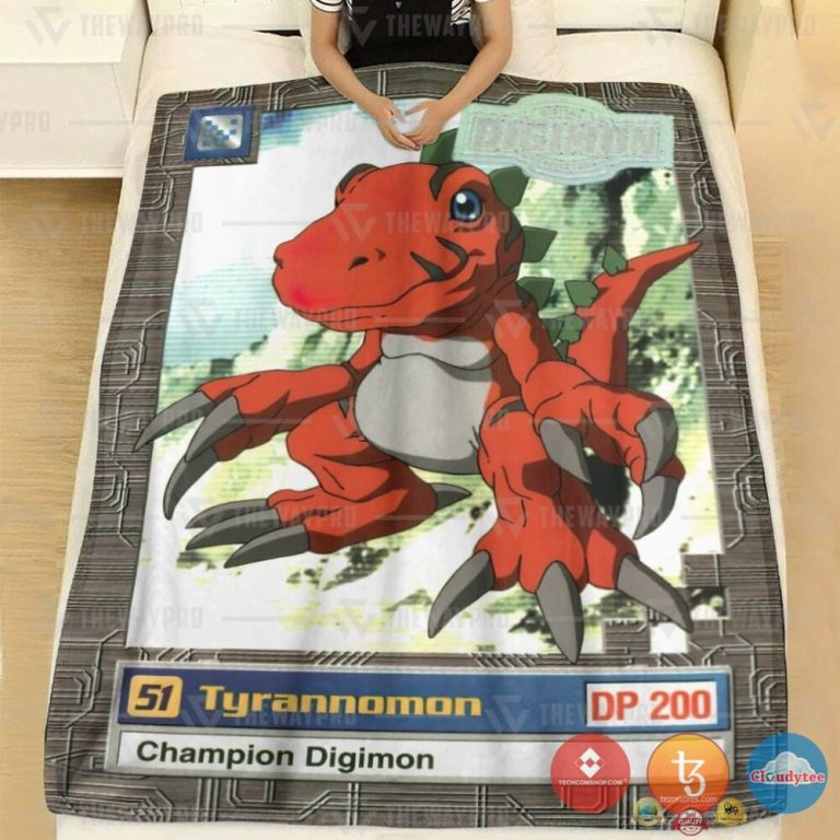 Pokemon-Digimon-Tyrannomon-Series-2-Soft-Blanket-1