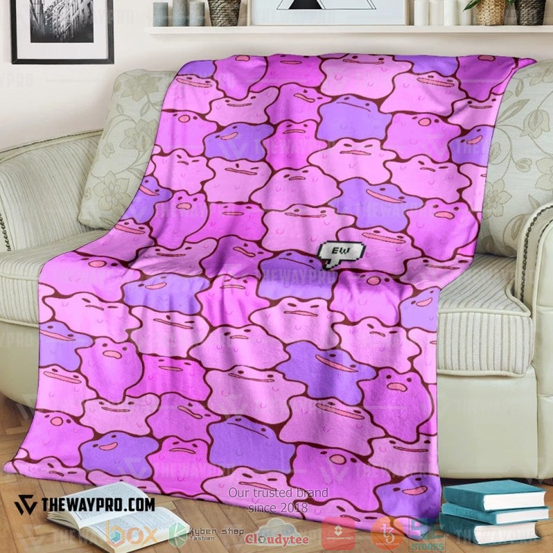 Pokemon Ditto Soft Blanket Pokemon Ditto Soft Blanket
