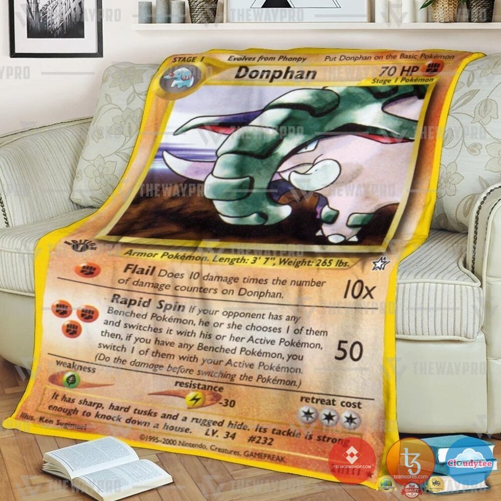 Pokemon Donphan Neo Genesis Blanket 2 Pokemon Donphan Neo Genesis Blanket 2
