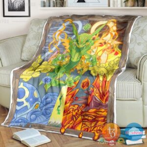 Pokemon Dragons Ascent M Rayquaza P Groudon And Pkyogre Blanket