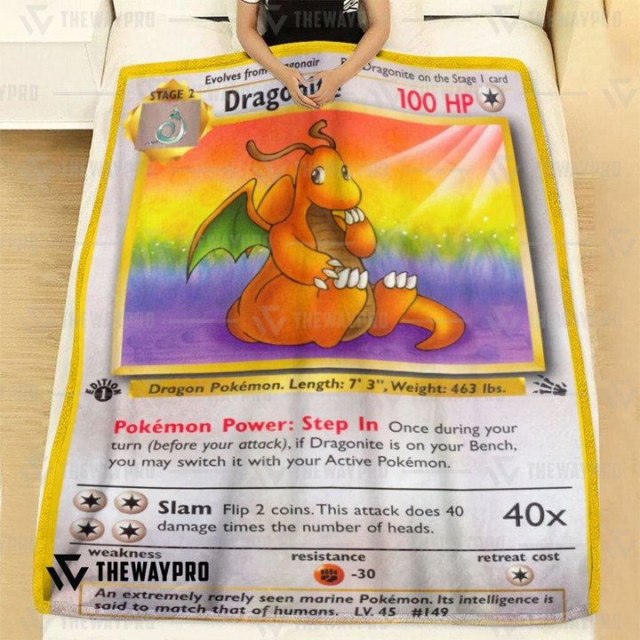 Pokemon-Dragonite-1St-Edition-Bedding-Set-And-Quilt-Blanket-1