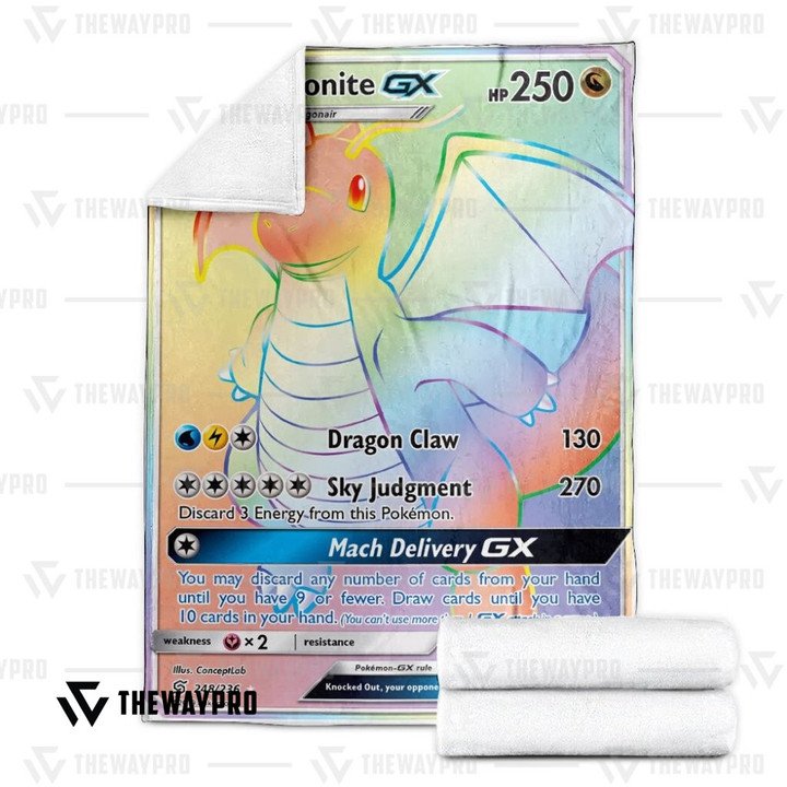 Pokemon-Dragonite-Gx-Match-Rainbow-Bedding-Set-And-Quilt-Blanket-2