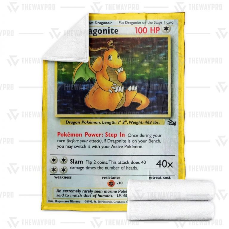 Pokemon-Dragonite-Holo-Blanket-1