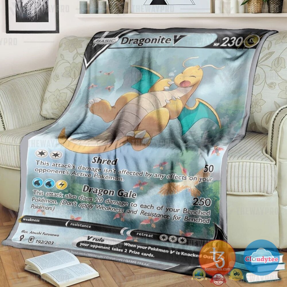 Pokemon Dragonite V Blanket 2 Pokemon Dragonite V Blanket 2