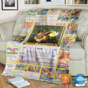 Pokemon Eevee Cards Blanket