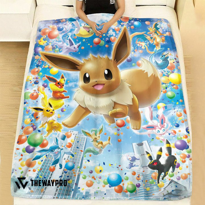 Pokemon-Eevee-Evolution-Bedding-Set-And-Quilt-Blanket-1