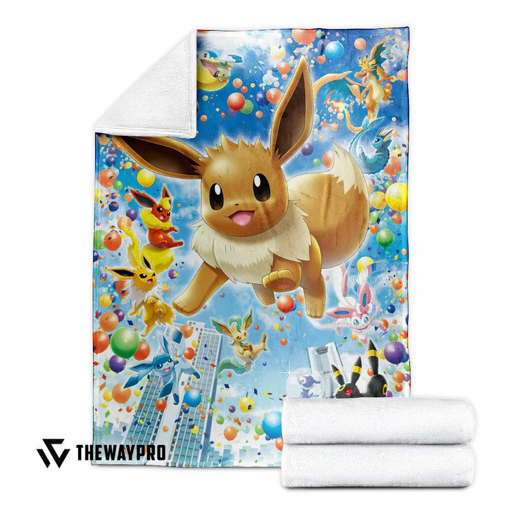 Pokemon-Eevee-Evolution-Bedding-Set-And-Quilt-Blanket-2