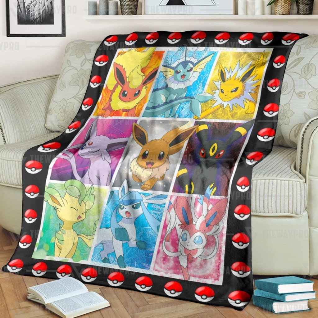 Pokemon Eevee Evolution Blanket Pokemon Eevee Evolution Blanket