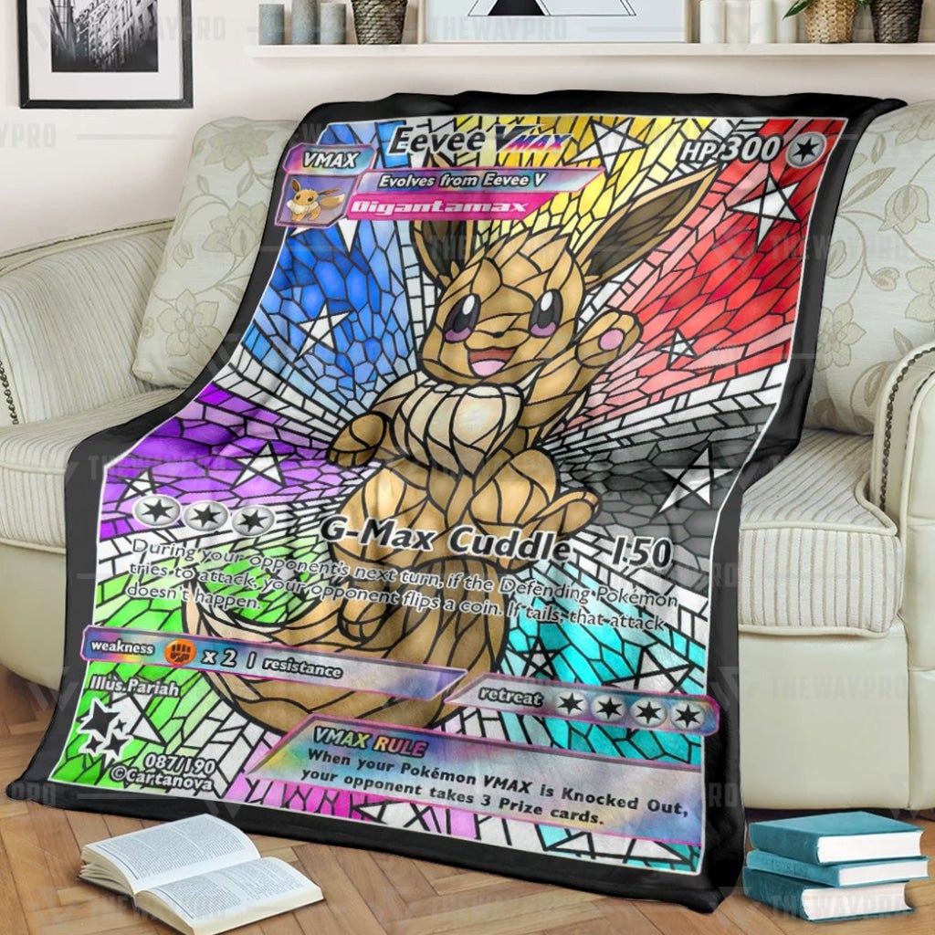 Pokemon Eevee Hybrid Vmax Proxy Stain Blanket Pokemon Eevee Hybrid Vmax Proxy Stain Blanket