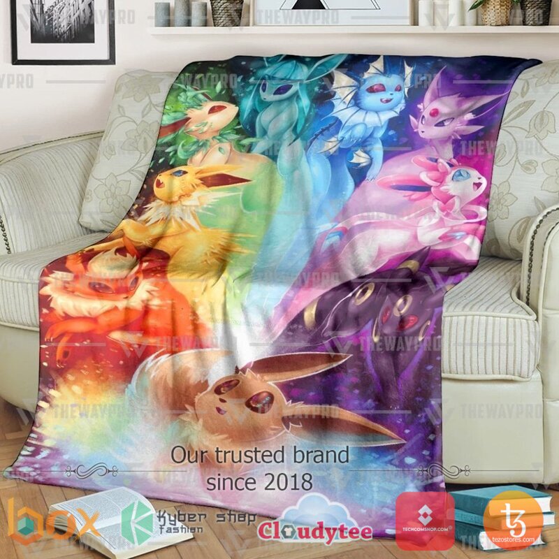 Pokemon Eevee Rainbow Blanket 2 Pokemon Eevee Rainbow Blanket 2