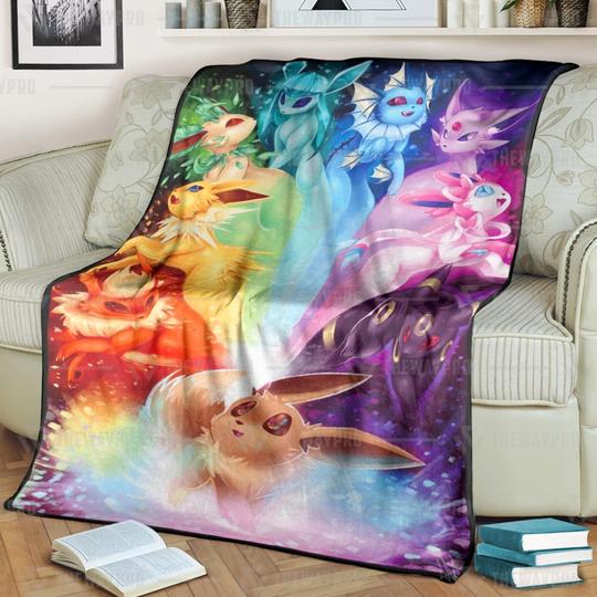 Pokemon-Eevee-Rainbow-Soft-Blanket-3