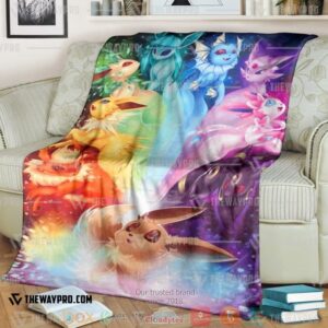Pokemon Eevee Rainbow Soft Blanket 2