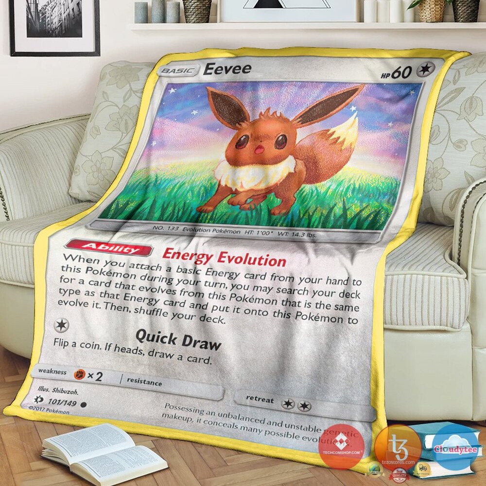 Pokemon Eevee Sun And Moon Blanket Pokemon Eevee Sun And Moon Blanket