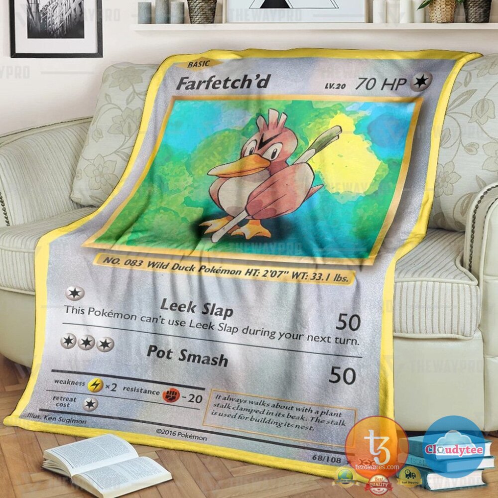 Pokemon Farfetchd Evolutions Blanket Pokemon Farfetchd Evolutions Blanket