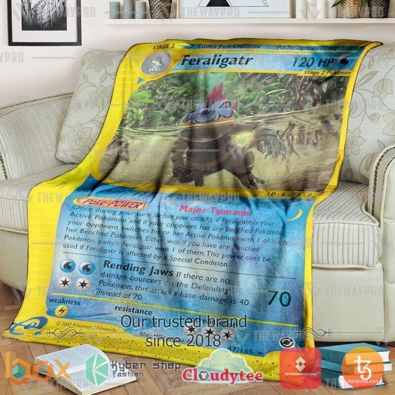 Pokemon Feraligatr Expedition Blanket 2 Pokemon Feraligatr Expedition Blanket 2