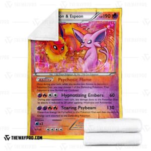 Pokemon Flareon And Espeon Duo Blanket